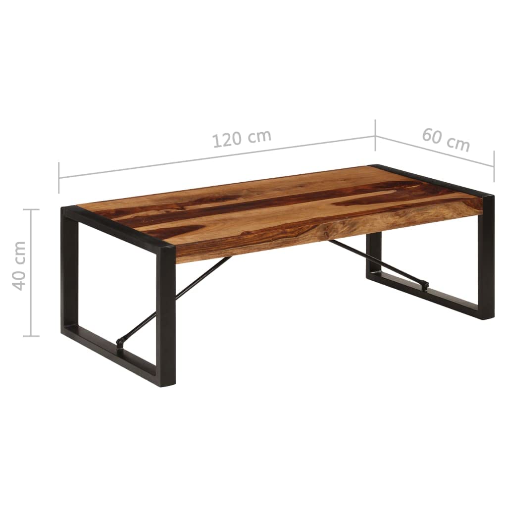 Brown Solid Sheesham Wood Coffee Table U64934