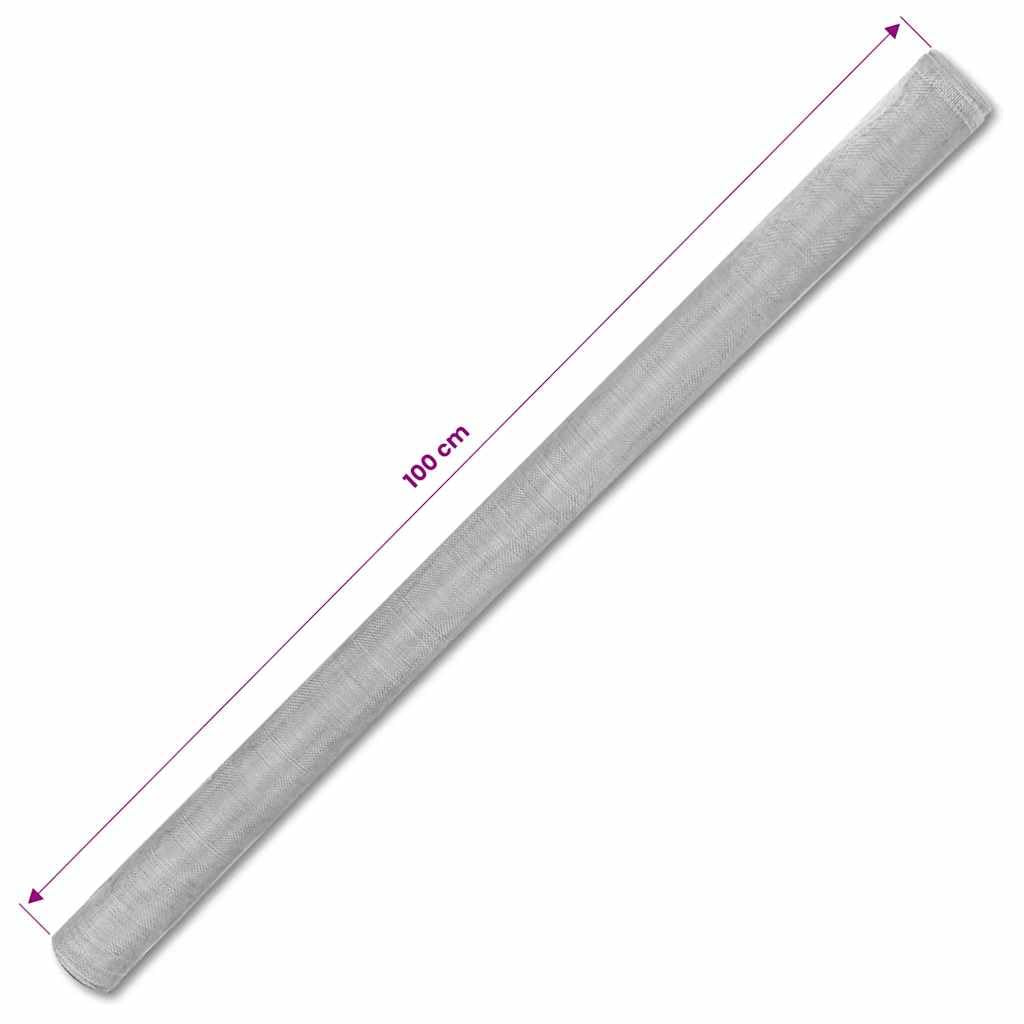 Aluminum Mesh Screen 39.4x196.9 Inch Silver L66540
