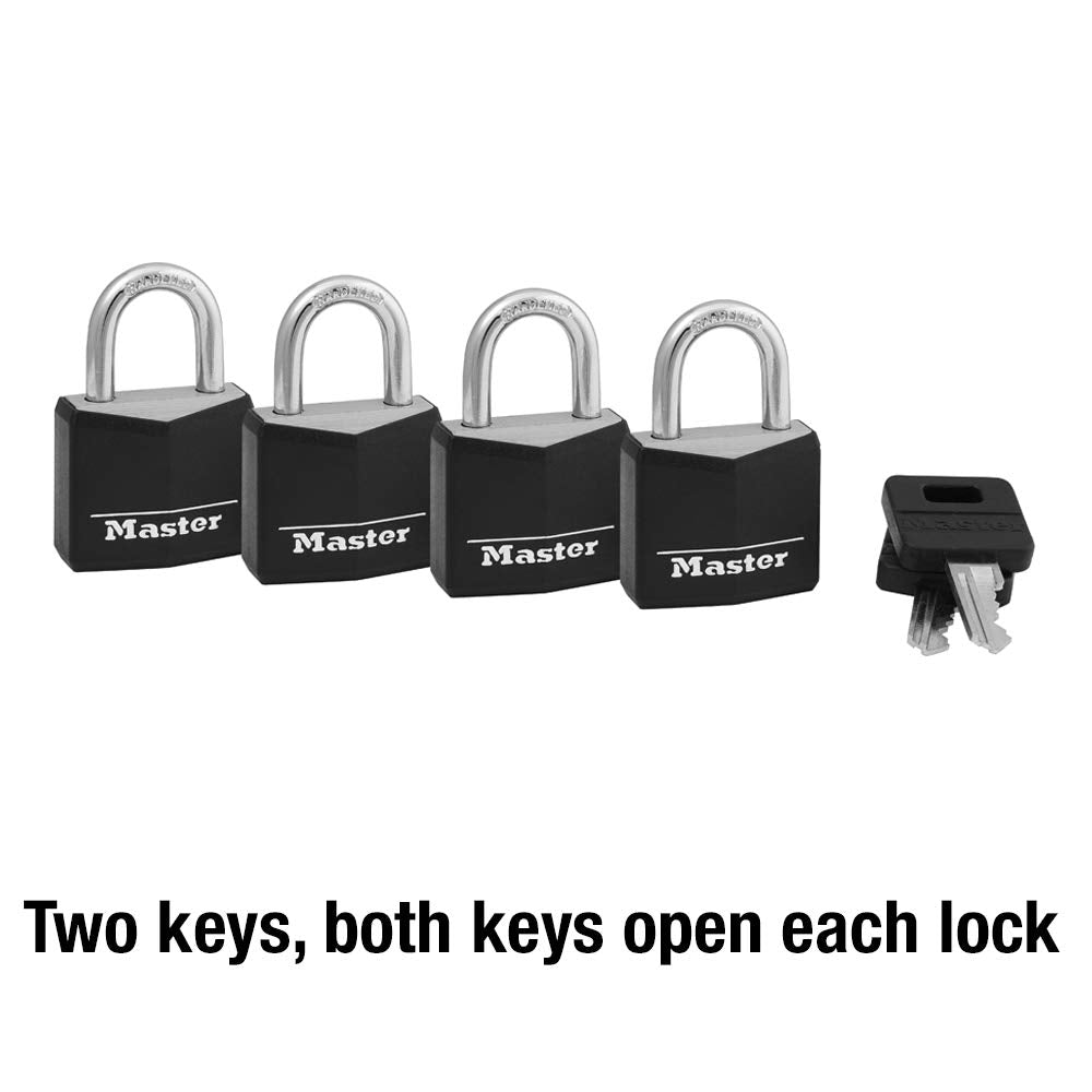 Outdoor Weather-Resistant Keyed Padlock 4-Pack P868080
