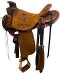 Roughout Western Ranch Saddle with Deep Seat F8483