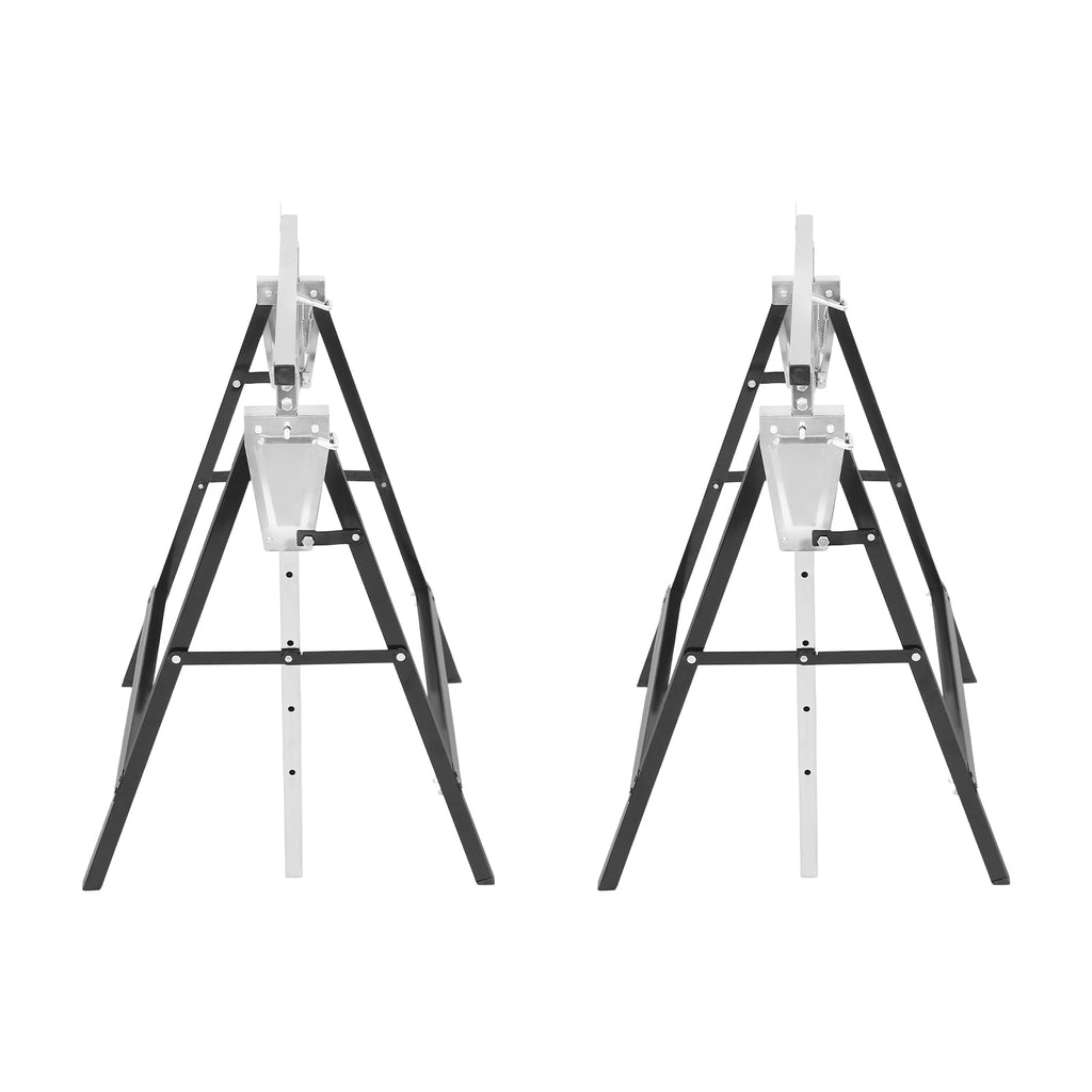 Foldable Steel 2 Pack Adjustable Height Saw Horses M1236