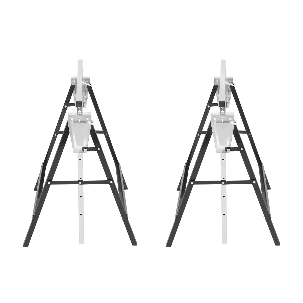 Foldable Steel 2 Pack Adjustable Height Saw Horses M1236