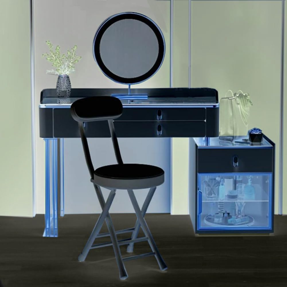 Black 18 Inch Folding Stool A6845
