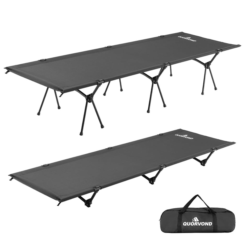 Adjustable Ultralight Folding Camping Cot 330lbs Black A766