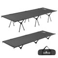 Adjustable Ultralight Folding Camping Cot 330lbs Black A766