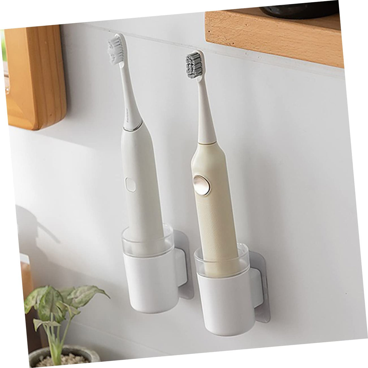 Wall Mounted Toothbrush Holder 2 Pack Plastic B8803