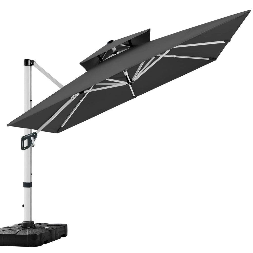 Cantilever Double Top Outdoor Offset Umbrella with 360° Rotation T667
