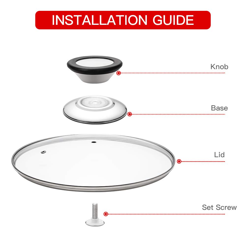 Glass Lid for Frying Pan 9.5"/24cm E4286