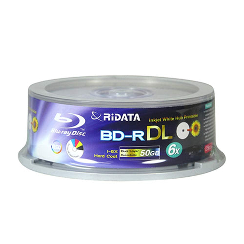 100 Pack BD-R DL Dual Layer 6X 50GB White Inkjet Printable Disc C47466