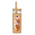 22 oz Glass Tumbler with Lid & Straw N1378
