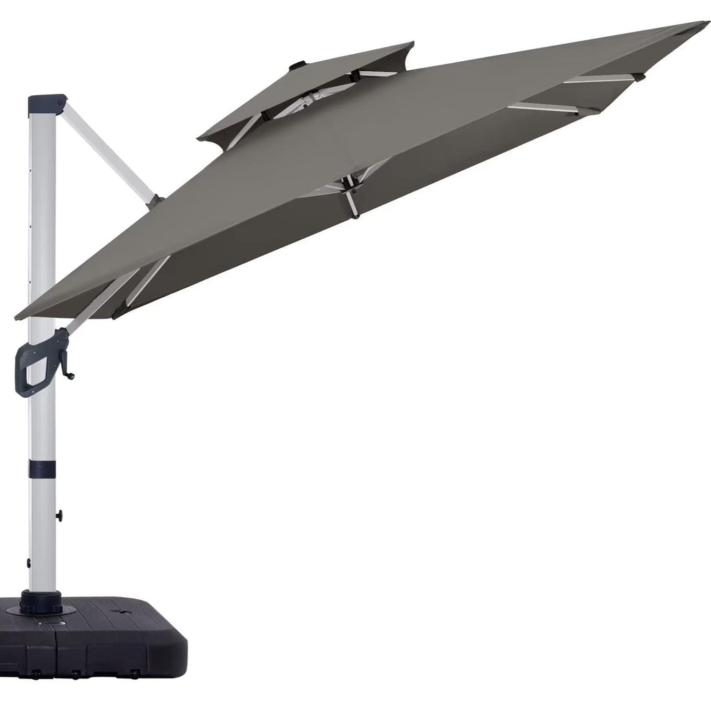 Cantilever Double Top Outdoor Offset Umbrella with 360° Rotation T667