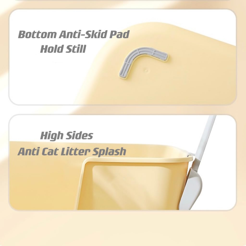 Extra Large High Sides Anti-Splashing Kitty Litter Box X7973