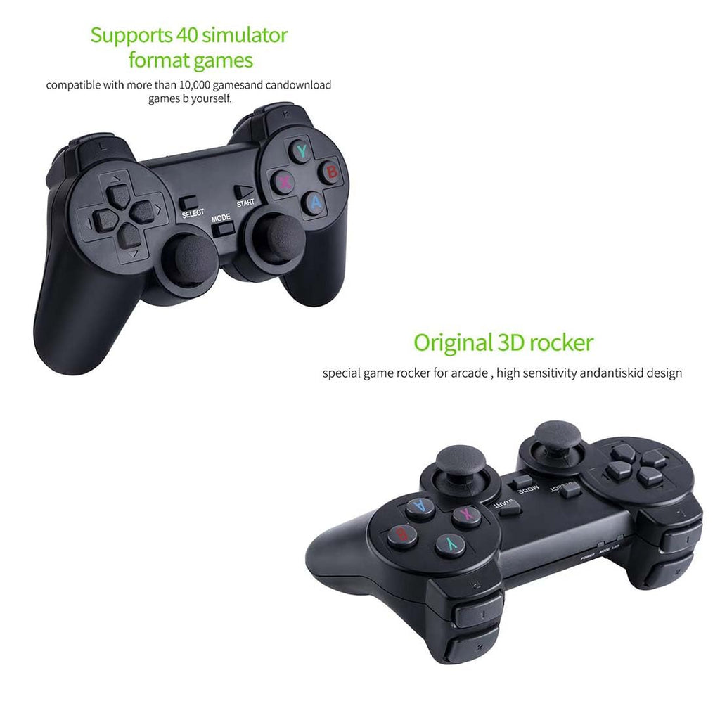 4K Retro Game Console with 2 Wireless Controllers 64GB I5453