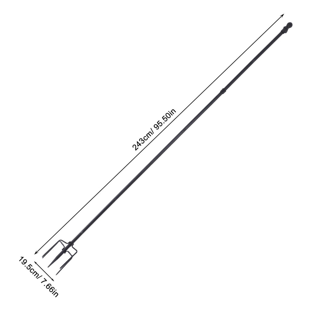 Heavy Duty in Ground Flag Pole Holder with 5 Prongs Base E498951
