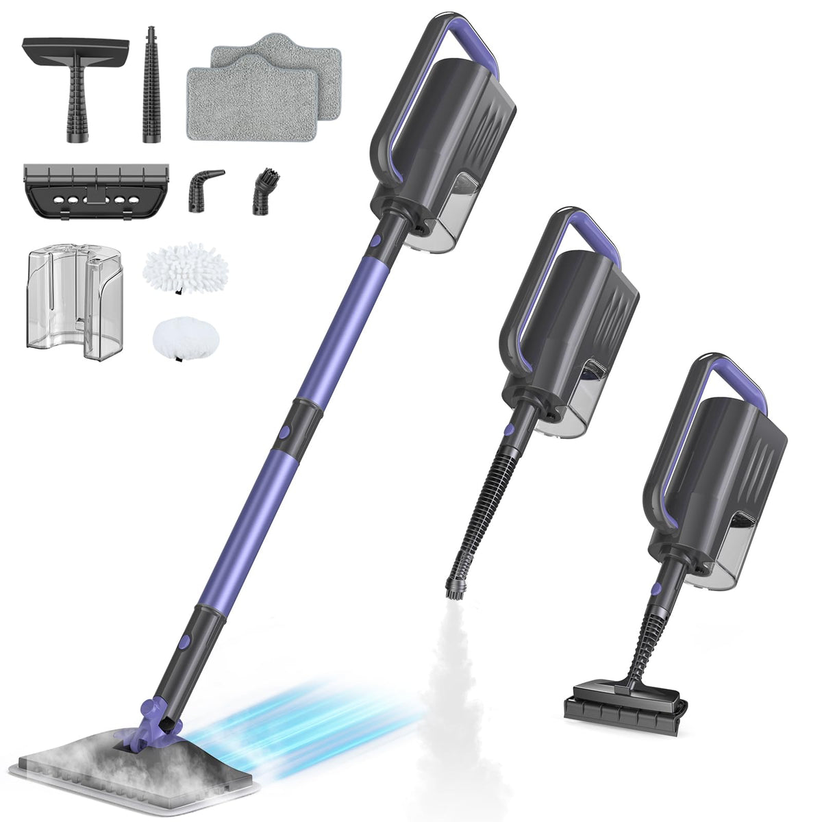 6-in-1 Lightweight Steam Mop with 23FT Cable C87610