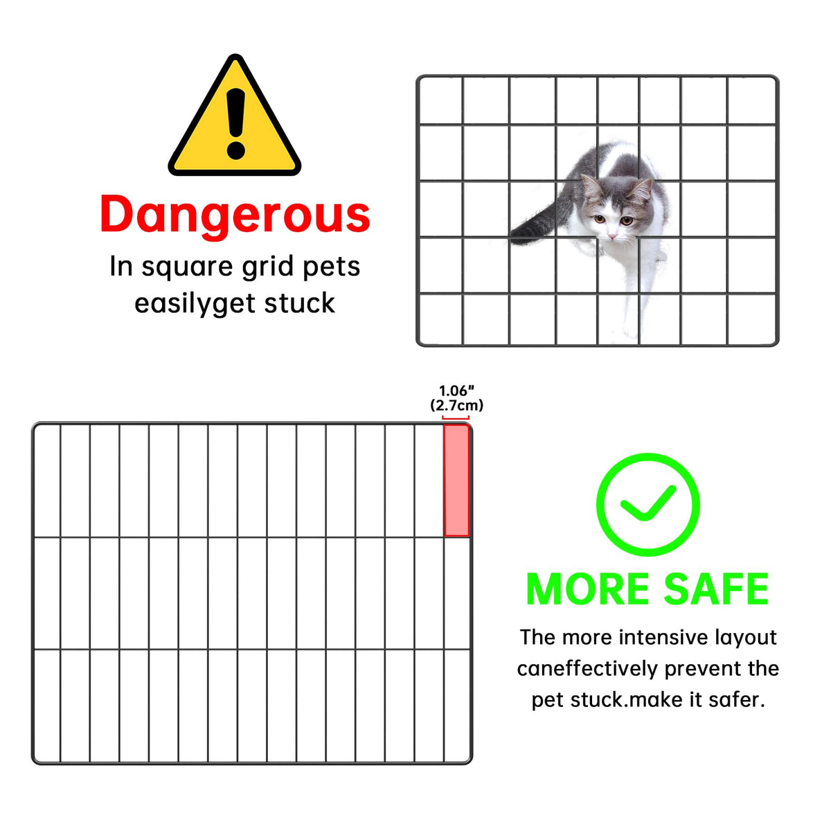 3-Tier Detachable Metal Wire Cat Cage Playpen X4000