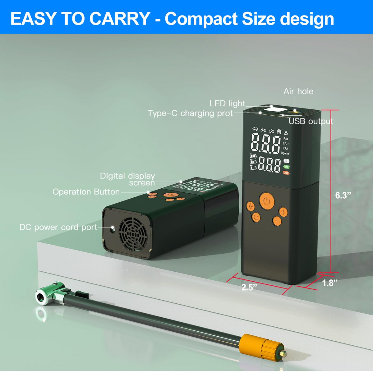 Portable Air Compressor 150PSI Cordless 12V DC N2685