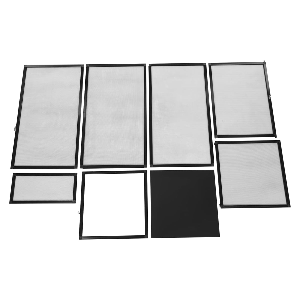 Black Large Aluminum Screen Reptile Terrarium Cage with Locking Latch X510065
