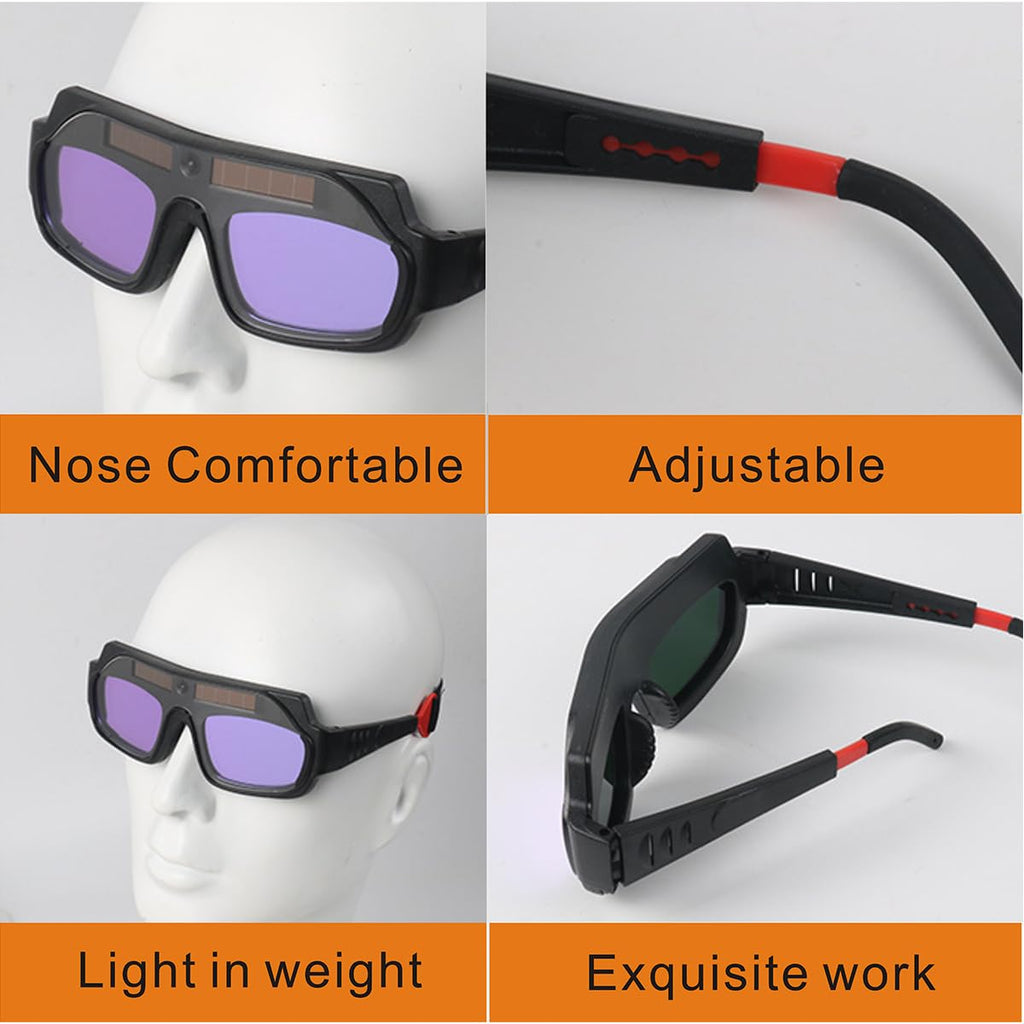 Auto Darkening Welding Glasses with Gloves and PC Lens M51674
