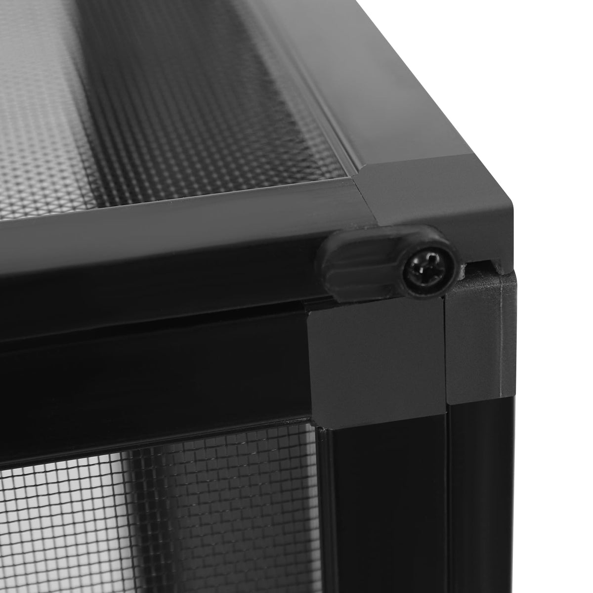 Black Large Aluminum Screen Reptile Terrarium Cage with Locking Latch X510065