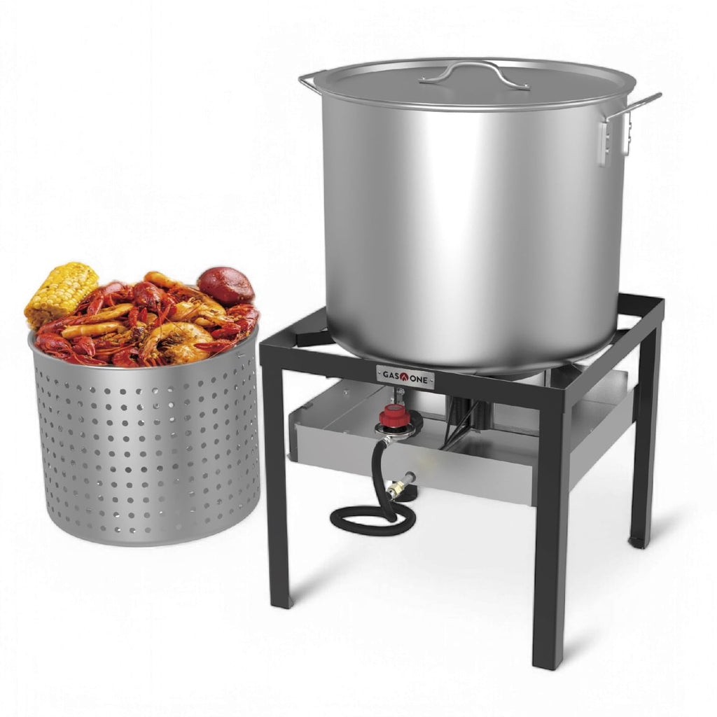 Seafood Boil Kit with Propane Burner and 60Qt Pot with Basket O585133