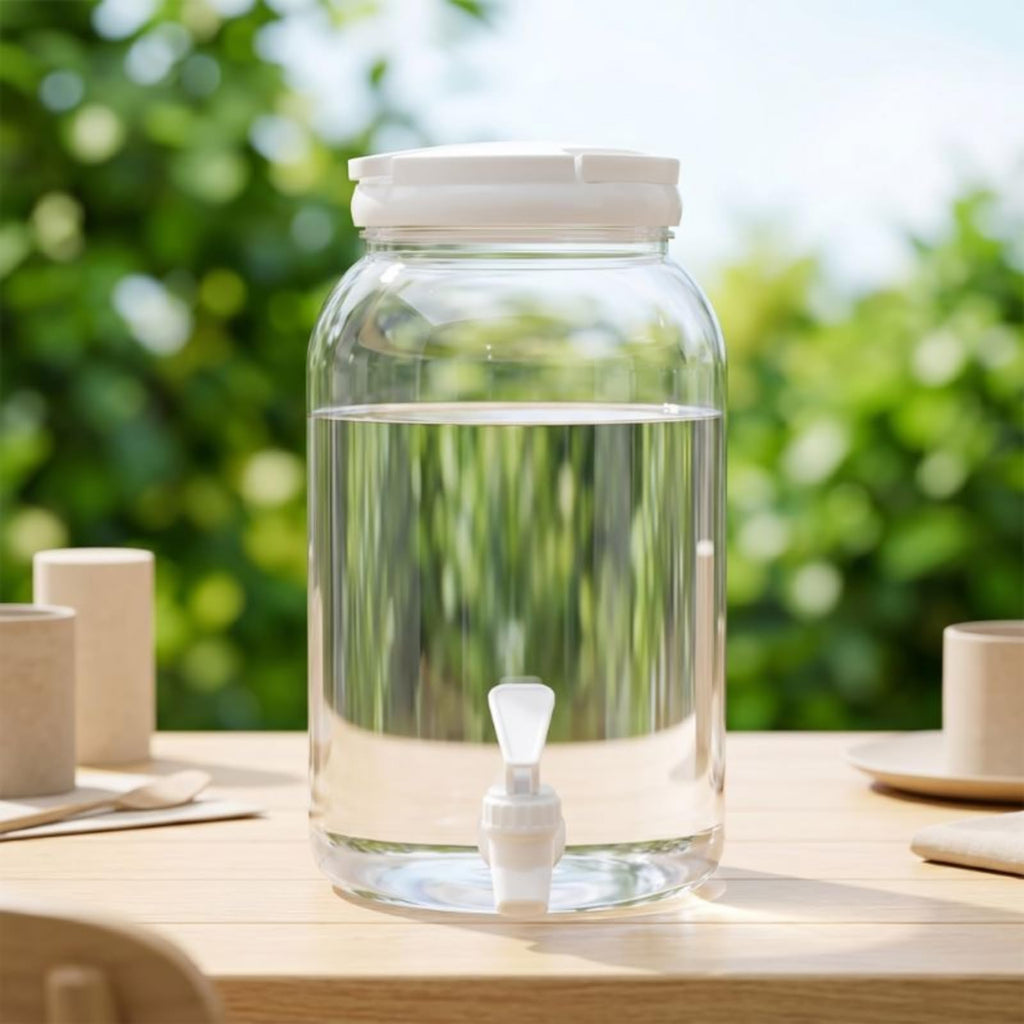 3.8L Clear PE Juice Bottle with Spigot E63467