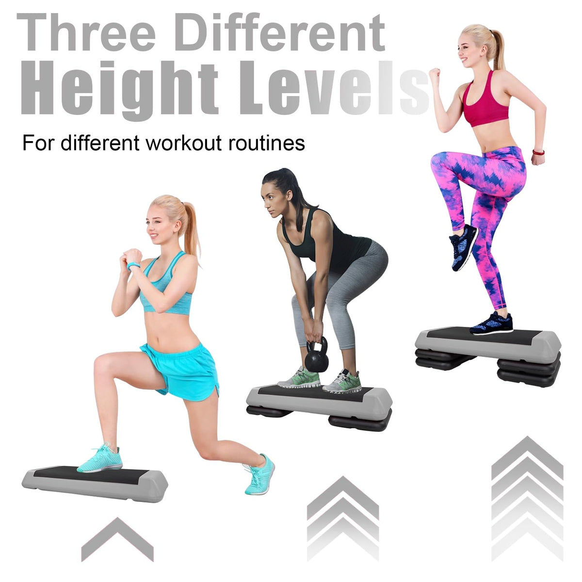 Adjustable Aerobic Stepper with 4 Risers S99694