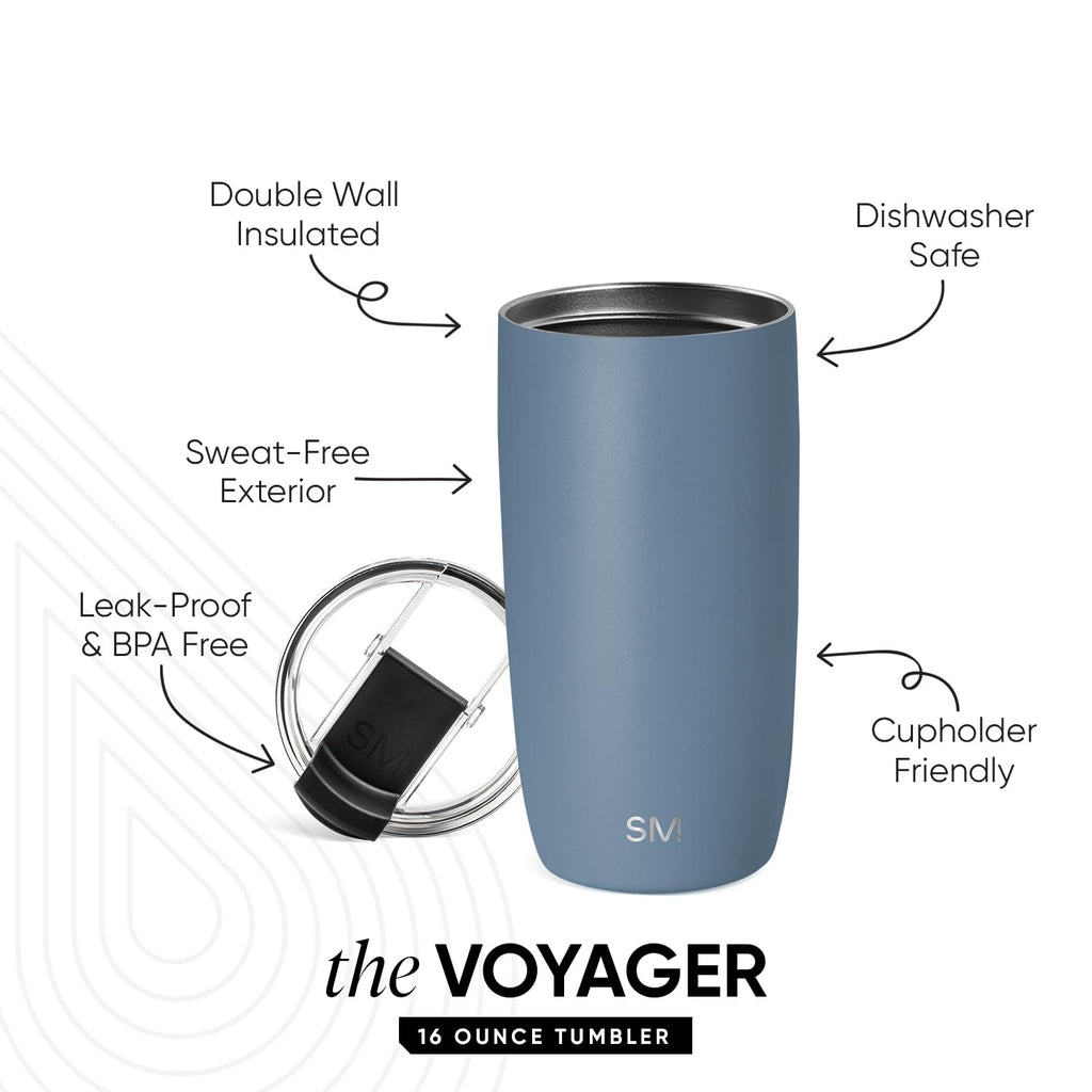 Blue 16oz Travel Coffee Mug with Lid F75655