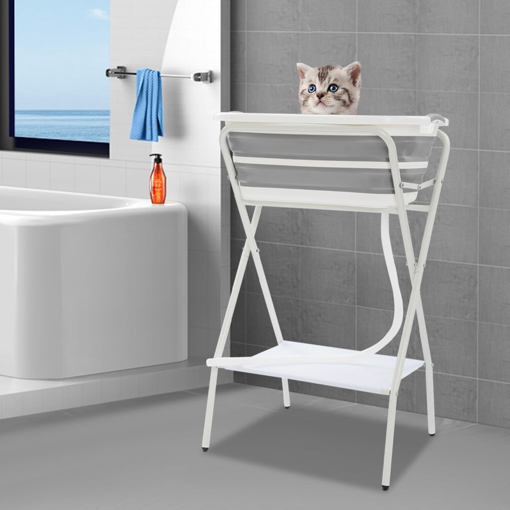 Foldable 2 in 1 Pet Bathtub with Stand W519