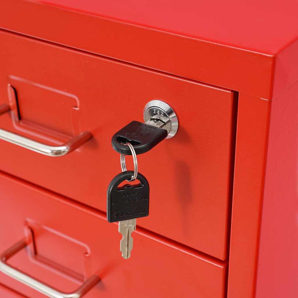 6 Drawer Metal Rolling File Cabinet with Lock Y35203