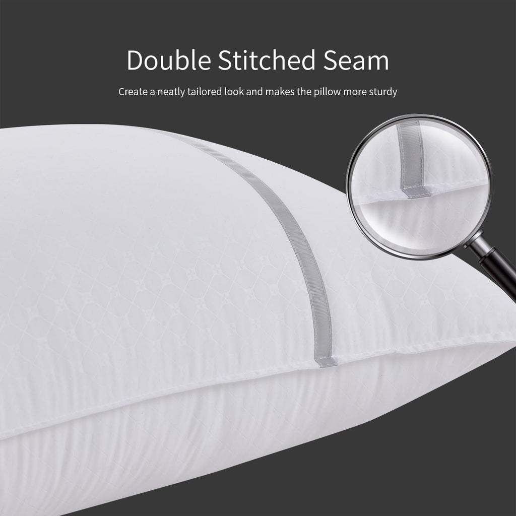 Queen Size Set of 2 Medium Firm Down Alternative Bed Pillows D802222