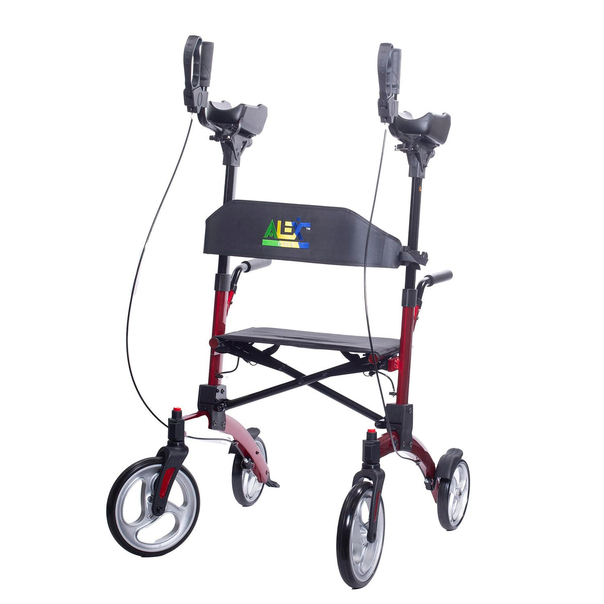 Red Aluminum Rollator with Loop Brakes Q169