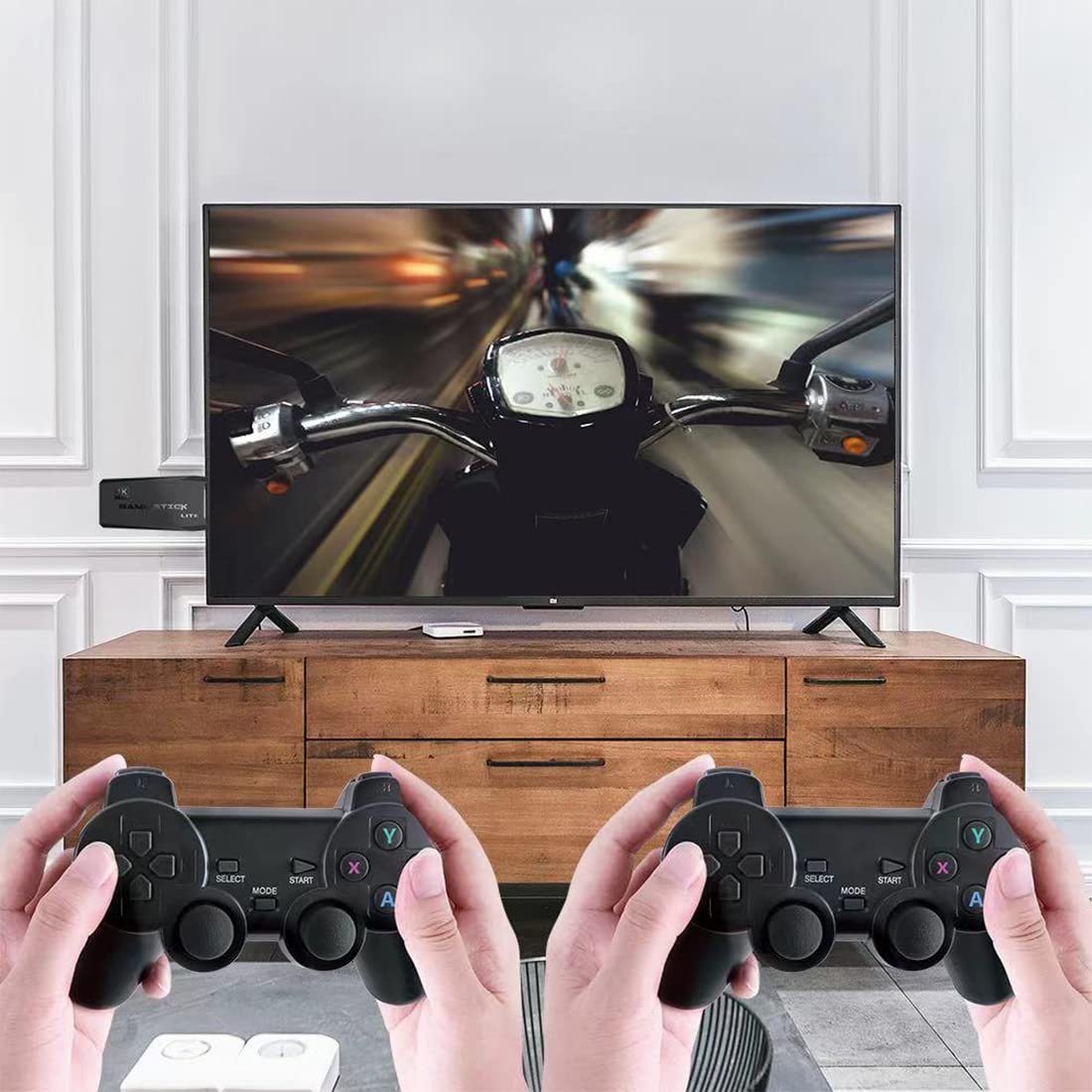 4K Retro Game Console with 2 Wireless Controllers 64GB I5453