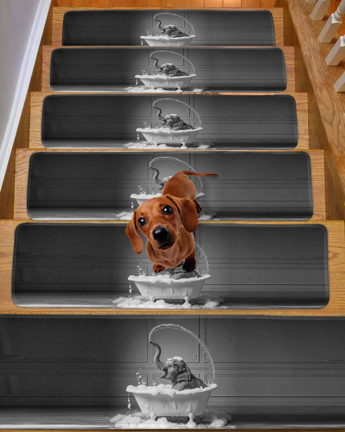 Grey Non Slip Stair Treads 15PCS D44930