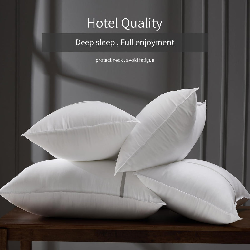 Queen Size Set of 2 Medium Firm Down Alternative Bed Pillows D802222