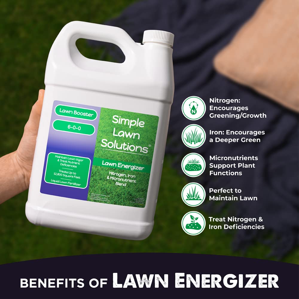 Commercial Grade Liquid Grass Fertilizer with Nitrogen, Iron, Micronutrients 1 Gallon W854586