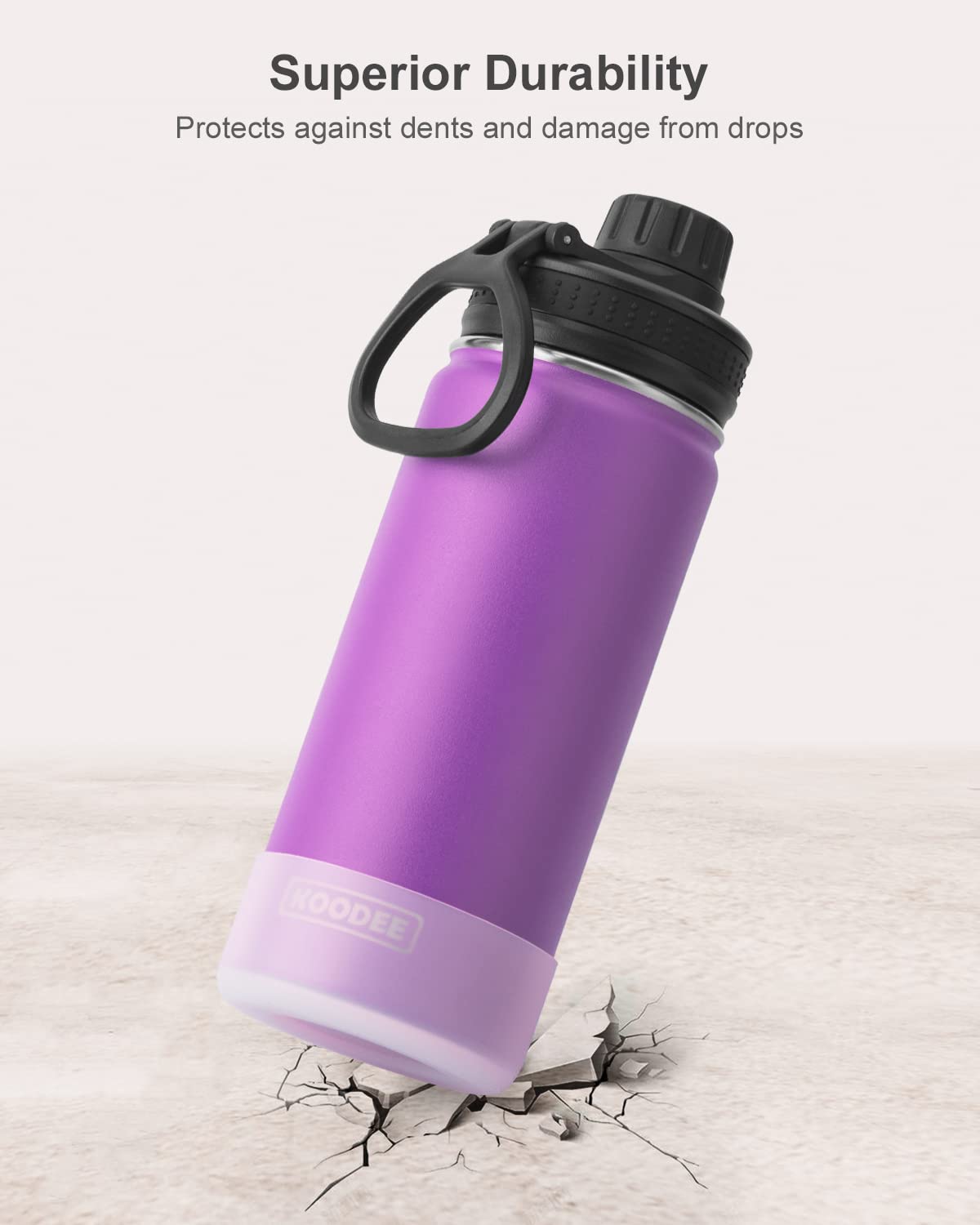 Stainless Steel Vacuum Insulated Water Bottle 16 oz 2 Pack I15128