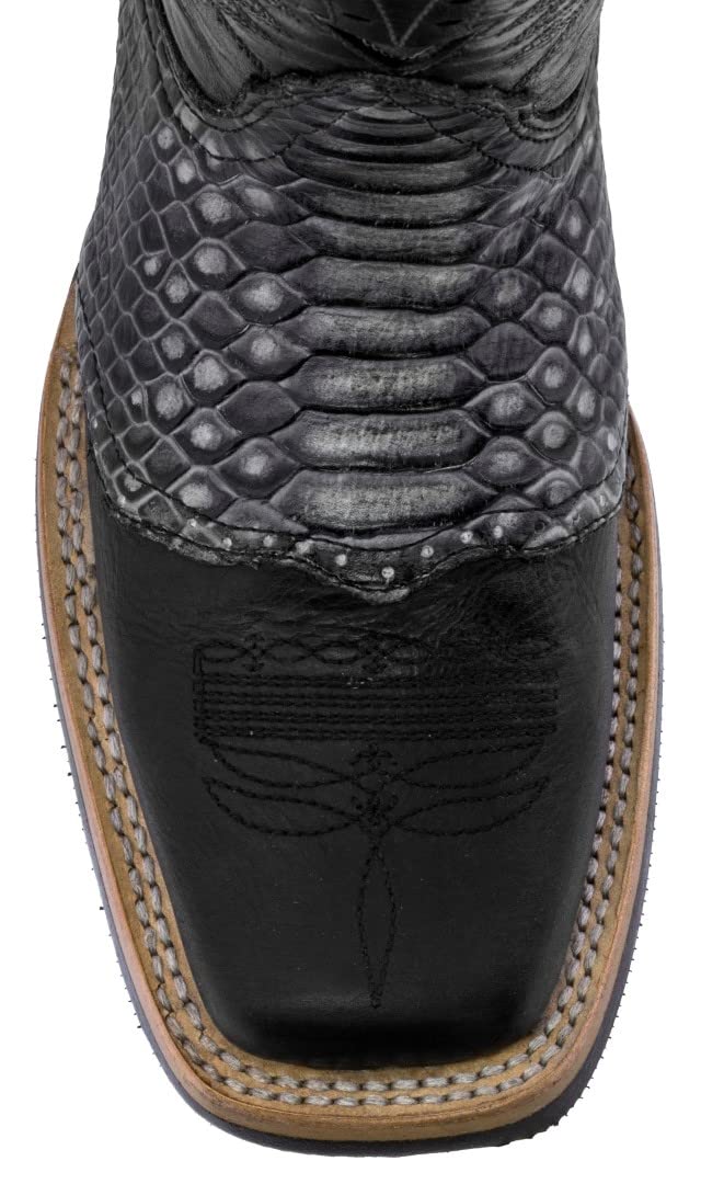 Black Leather Cowboy Boots U34894