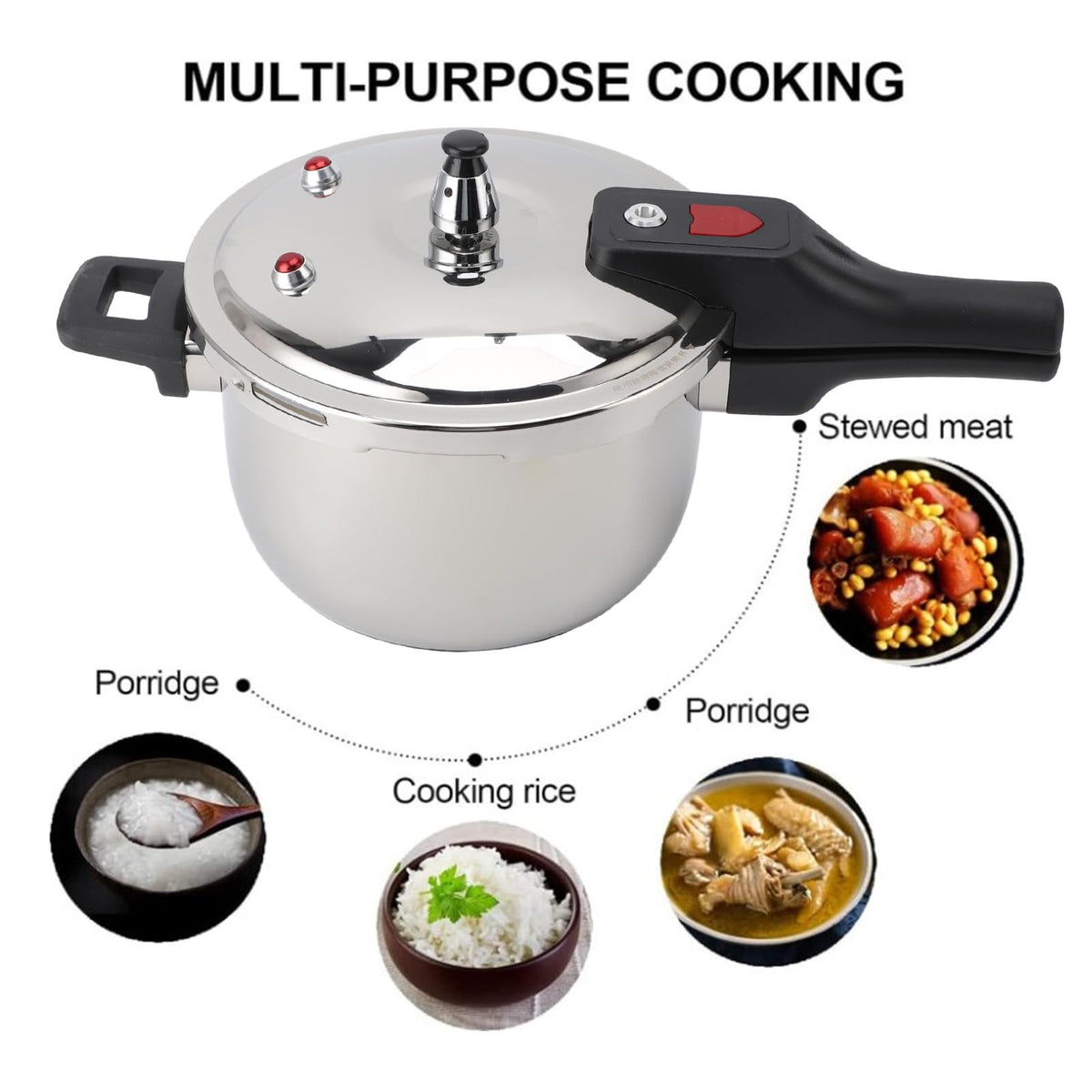 Stainless Steel 3L Non Stick Pressure Cooker S7476