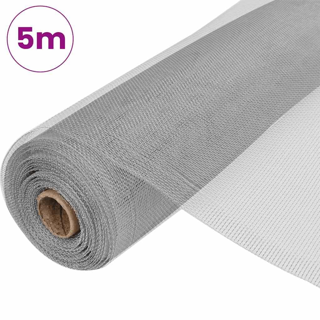 Aluminum Mesh Screen 39.4x196.9 Inch Silver L66540