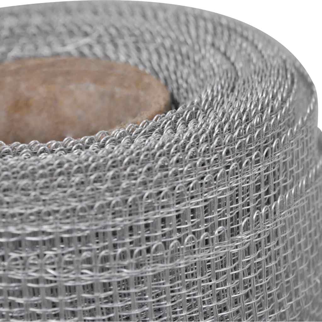 Aluminum Mesh Screen 39.4x196.9 Inch Silver L66540