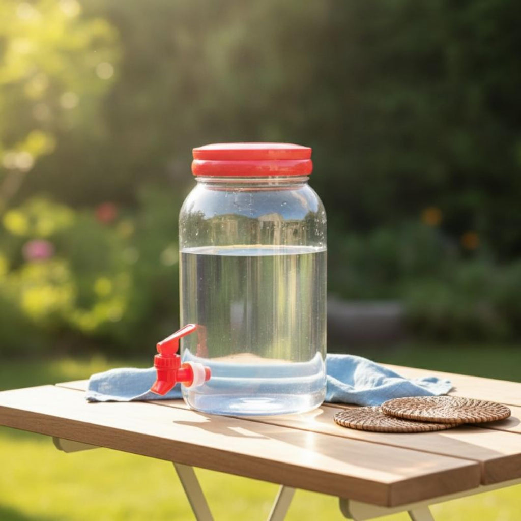 3.8L Clear PE Juice Bottle with Spigot E63467