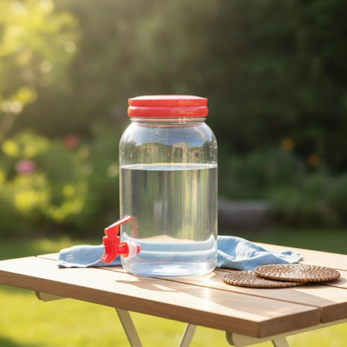 3.8L Clear PE Juice Bottle with Spigot E63467