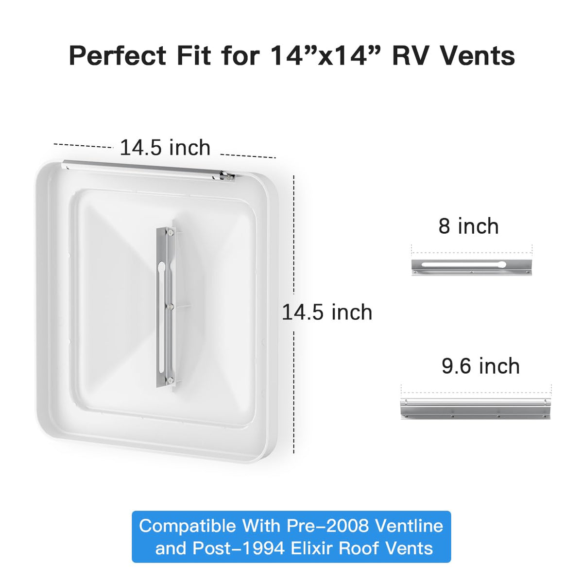 Aluminum RV Roof Vent Cover 14x14 In D2964
