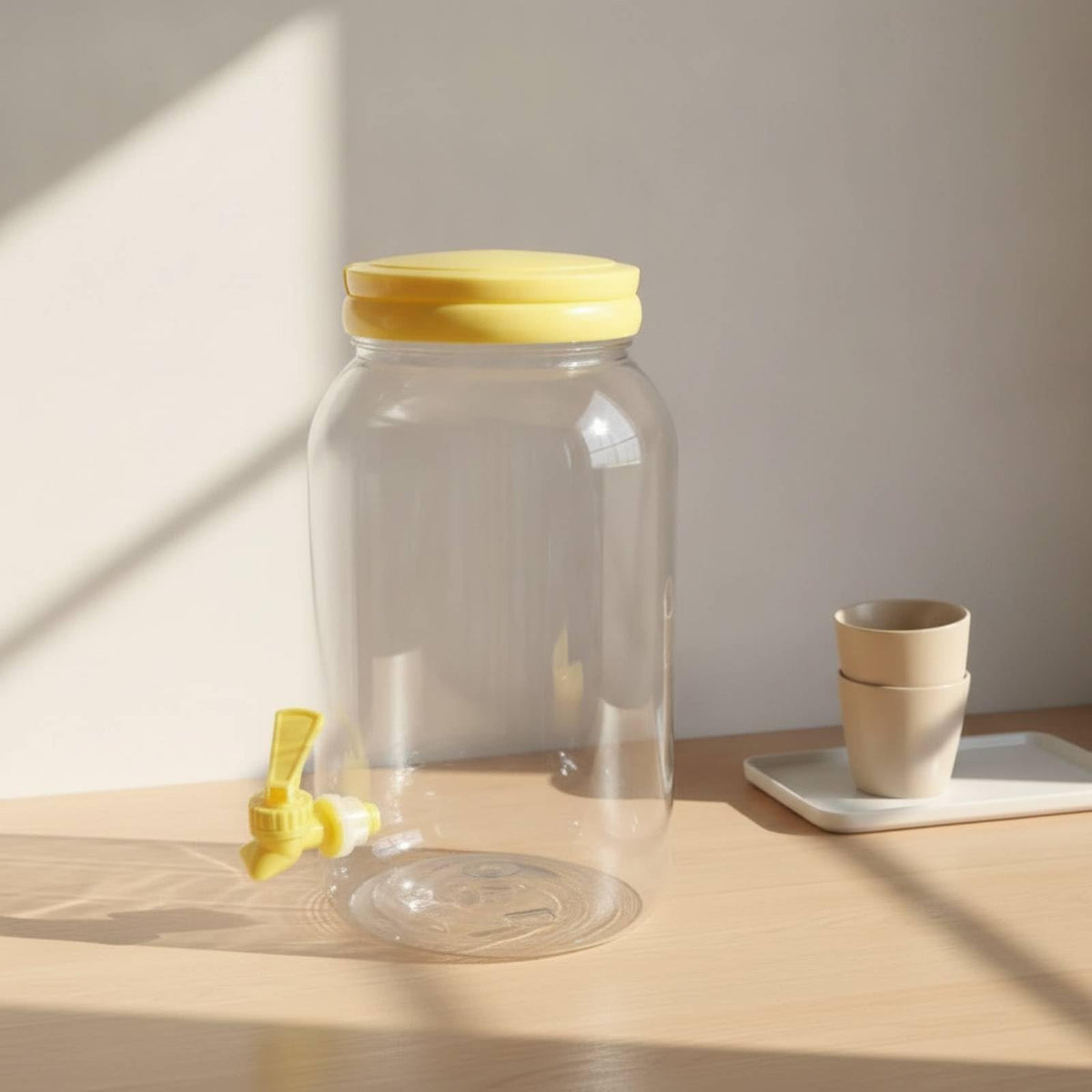 3.8L Clear PE Juice Bottle with Spigot E63467