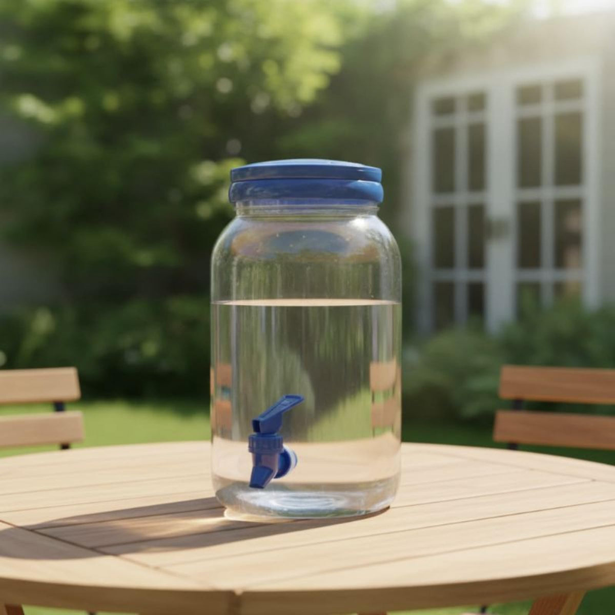 3.8L Clear PE Juice Bottle with Spigot E63467