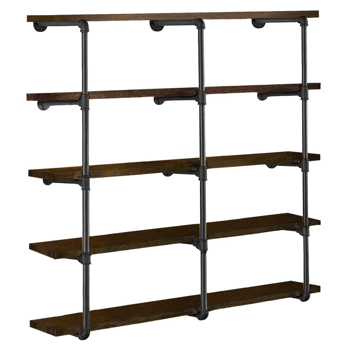 Industrial Iron Pipe 5-Tier Shelves I310
