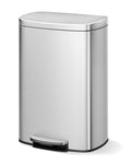 Stainless Steel 13 Gal Step-On Trash Can with Soft Close Lid Q5756
