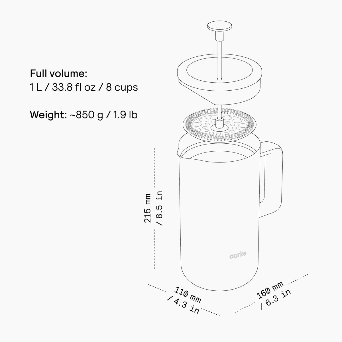 Stainless Steel Insulated Coffee Press F787440