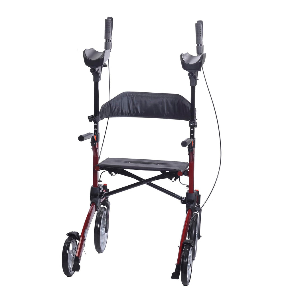 Red Aluminum Rollator with Loop Brakes Q169
